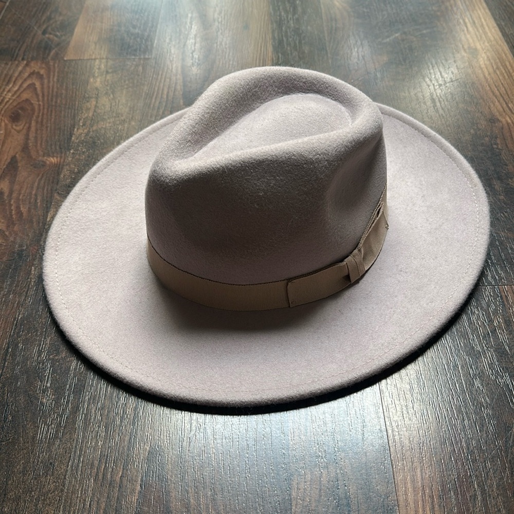 Pink flat brim hat